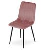 LAVA chair - pink velvet / black legs x 4