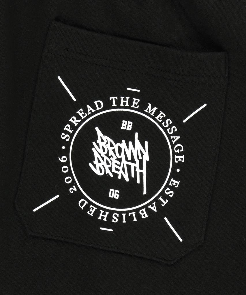 BROWNBREATH Stamp Tag Wide Sweatpants - Black