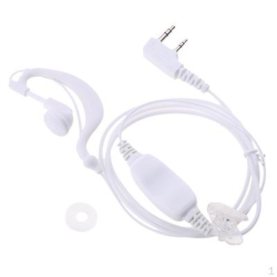 2 Earpiece, G-Shape Security Headset Inline PTT Mic Microphone Earhook Earphone For 5RB Handheld