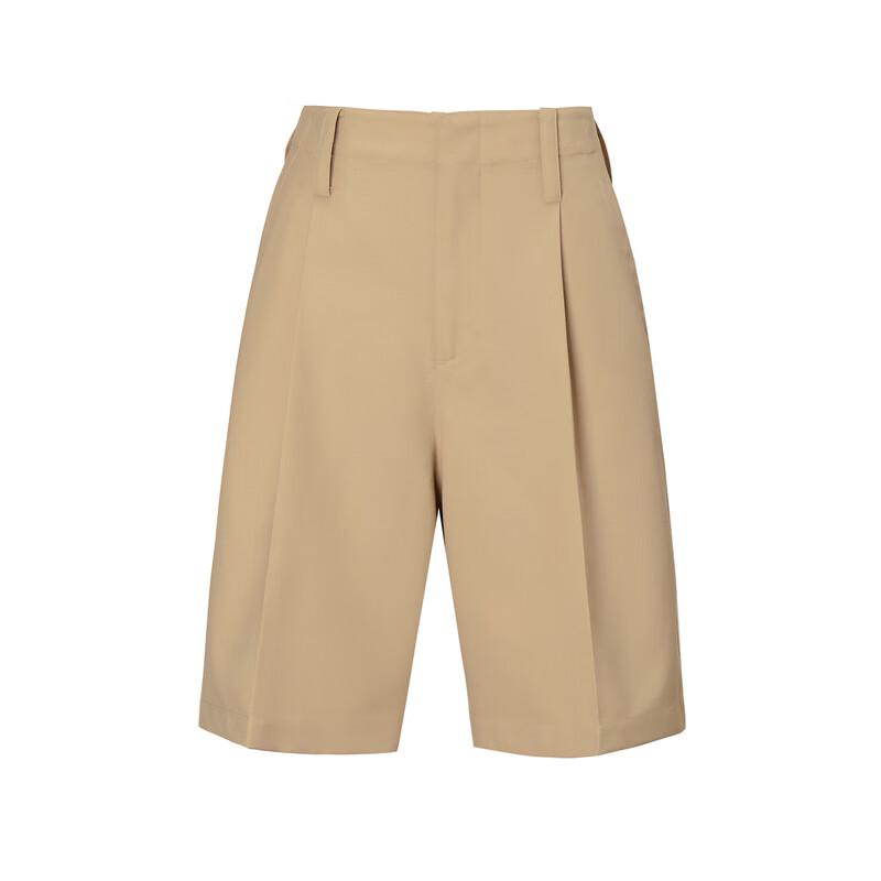 LESS 2023 Spring Striped Loose Straight Shorts