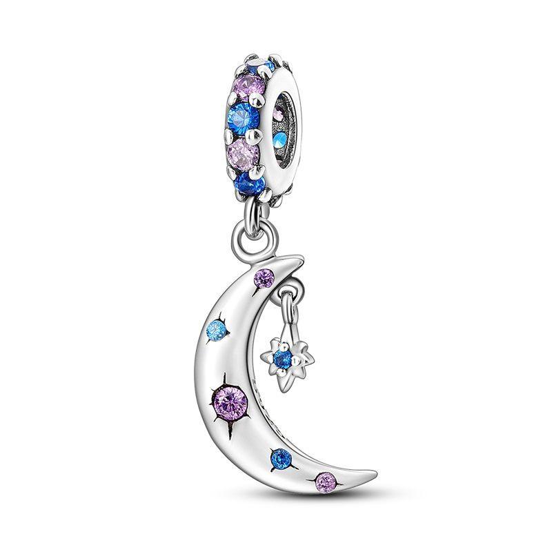 Rame Sognante Universo Stella Ciondoli Originali Bracciale Charms Gioielli Festa Perline Fai da Te Regali alla Moda
