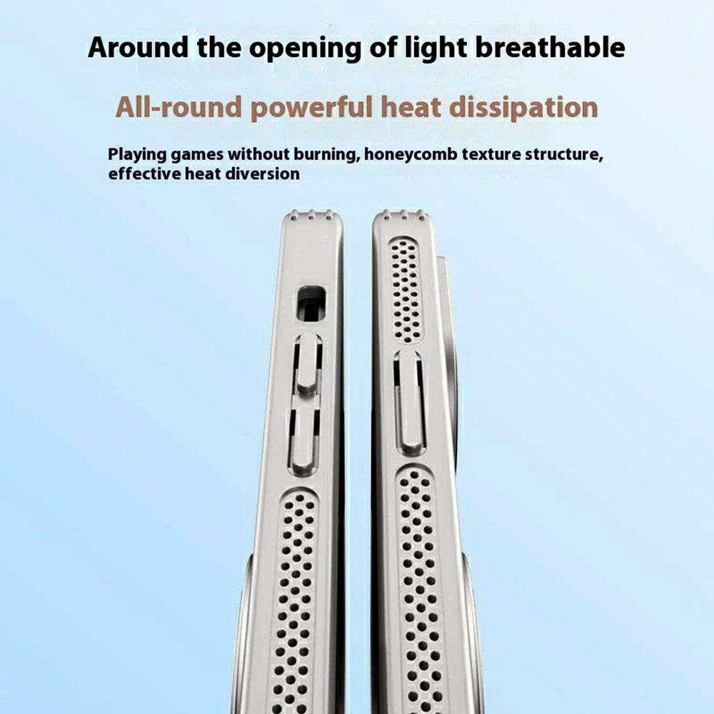 For iPhone 16 Pro Max Case Compatible with MagSafe Kickstand TPU+PC Heat Dissipation Phone Cover