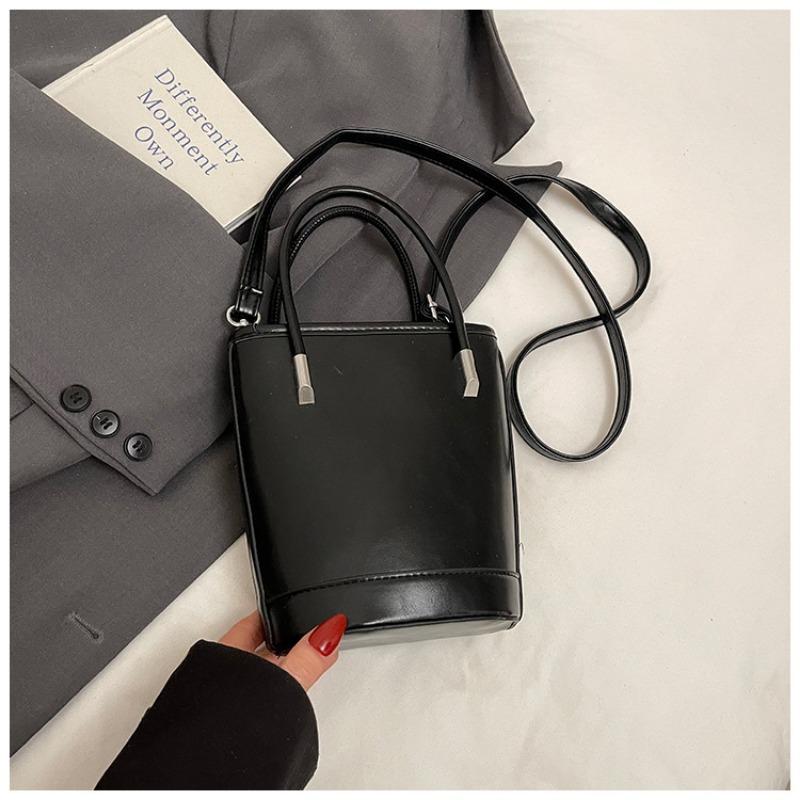 Premium hand bag women's new trendy fashion texture shoulder bag crossbody bucket bag