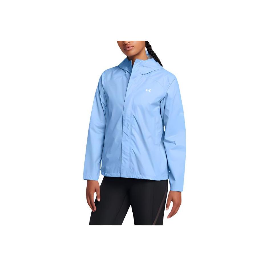 Under Armour Stormproof Cloudstrike 2.0 Solid Color Hooded Zip Jacket Women Jackets Sky-Blue 1374645-465