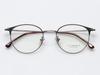 Alloaiweeo [Aloxrounz] Ar8013A C1 Half Two-Tone Black & Gray Beta Titanium Round Glasses