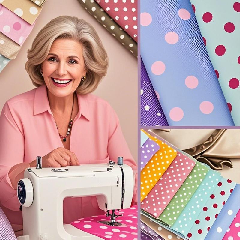 40Pcs Printed Colorful Patchwork Roll DIY & Quilt Beginners Fabric Strips 6.3x50CM Polka Dot Series Cotton Fabric