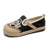 Fashion Ethnic Slippers Linen Chinese Style Embroidered Slippers for Women Summer Canvas Comfortable Espadrille Shoes Mules Flats