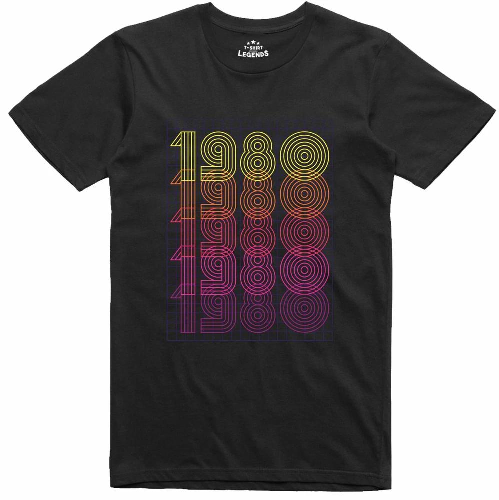 1980s Unisexs T Shirt Retro Print Regular Fit Cotton Ringspun 100 Cotton Tee S