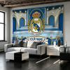 Benutzerdefinierte Namens-Tapestry mit Real Madrid Aufdruck – Wandbehang für Schlafzimmer, Wohnheime und Heimdekoration