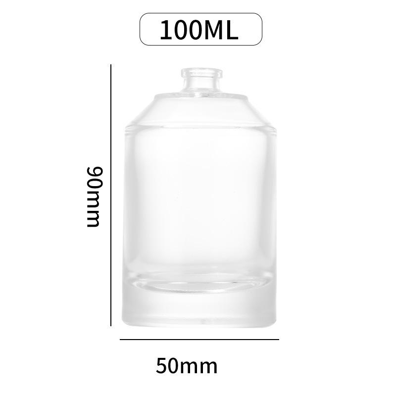 Elegant Crystal Glass Perfume Bottle 30ml/50ml - Refillable Flat Shoulder Design