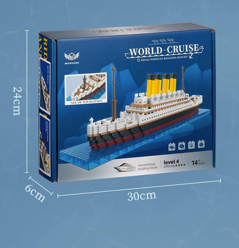 Nezha Model výletní lodi Titanic: Mikrostavební bloky s vysokou obtížností, kompatibilní s Lego