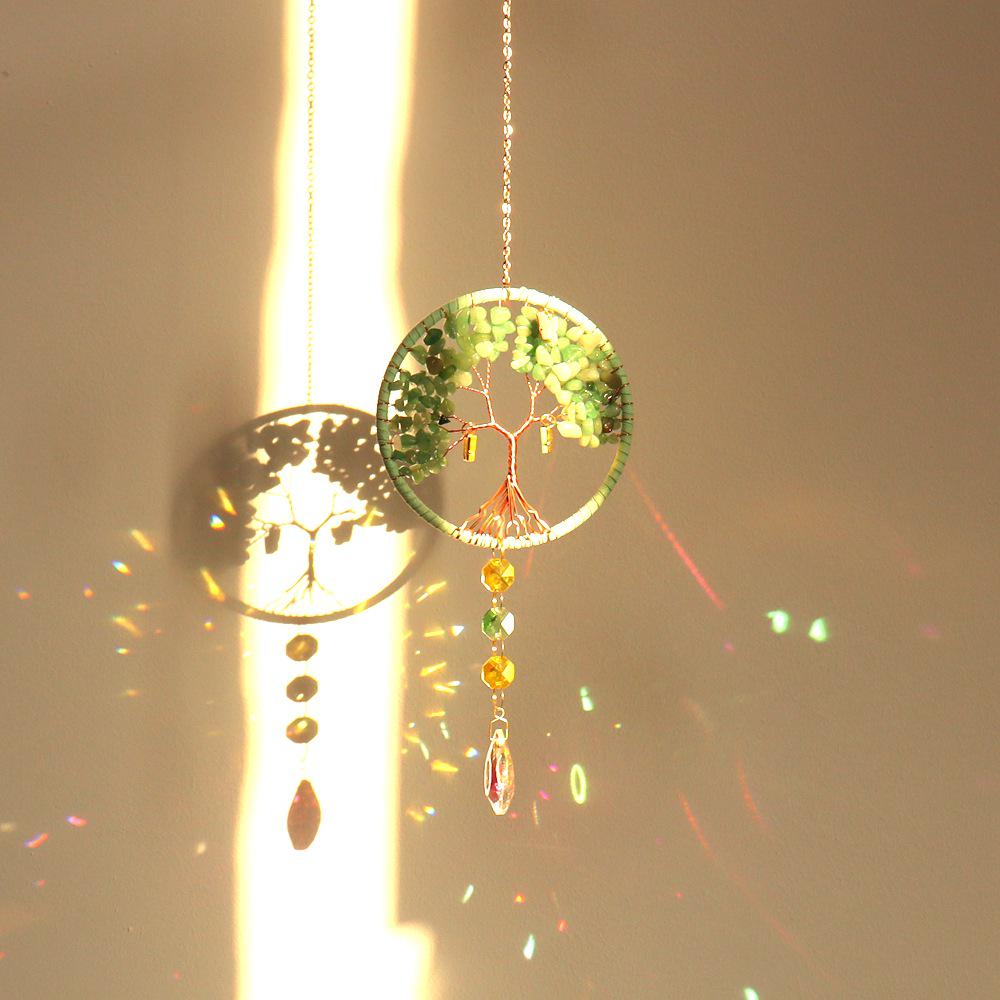 Natural Crystal Tree of Life Sun Catcher & Wind Chime