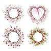 Decorative Heart Berries Wreath Fade Resistant Plastic Garland Ornament For Indoor Outdoor Home Or Garden Use