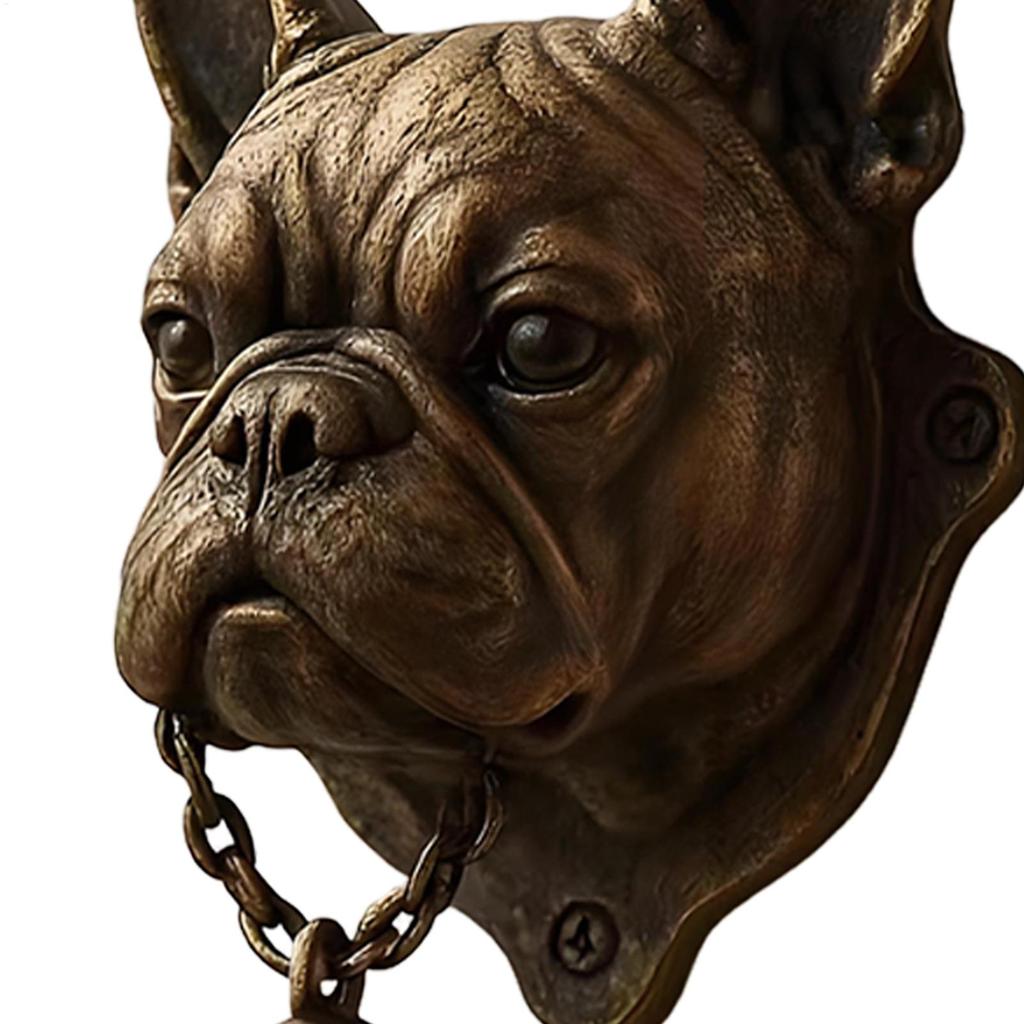 Vintage Dinner Bell Outdoor Decorative Dog Head Shape Door Bell Vintage Farmhouse Doorbell for Front Door Garden Sheds Cottage