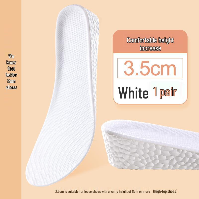 Boost Popcorn Height-Increasing Insoles for Men & Women - Breathable, Sweat-Absorbent, Flexible, Soft, Lightweight Sports Inner Height Enhance Pad