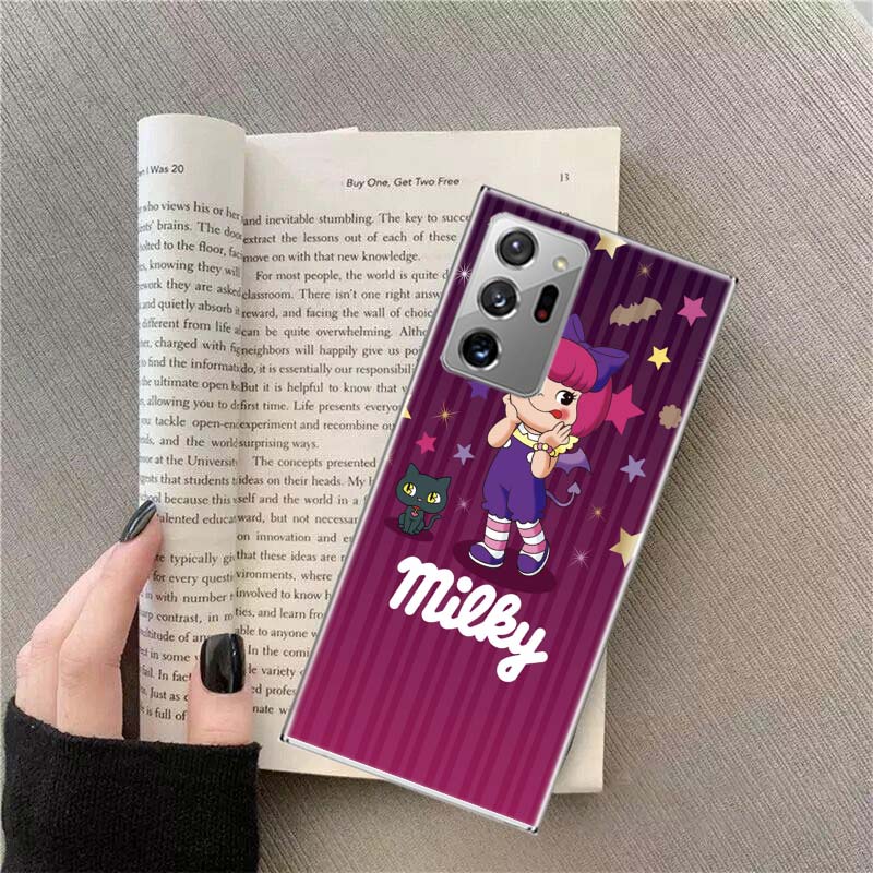 F-Fujiya M-Milky P-Peko C-chan Cartoon Phone Case For Samsung Galaxy S25 Edge S24 S23 FE S22 S26 Ultra S21 S20 S10 Plus Capa
