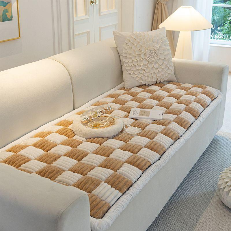 Foreign Trade Korean Hand-Spliced Steamed Bread Cushion Sofa Cushion Universal In All Seasons, High-End Thickened Solid Wood Living Room Seat Cushion