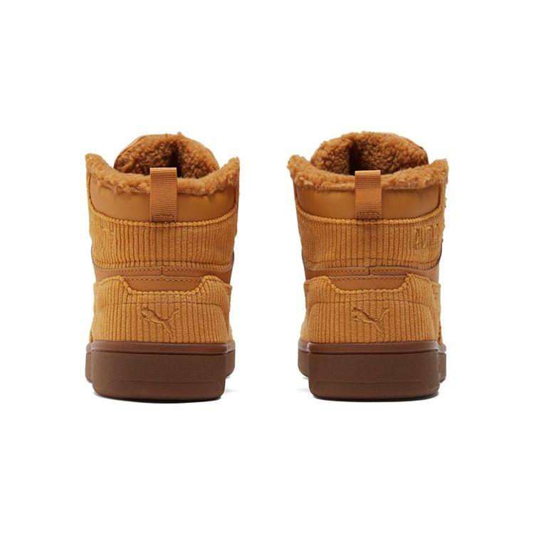 Puma Baskets Décontractées Mi-Haut Unisexe Rebound Joy Cordon en Fourrure Velours Côtelé Taffy Gum 385254-02