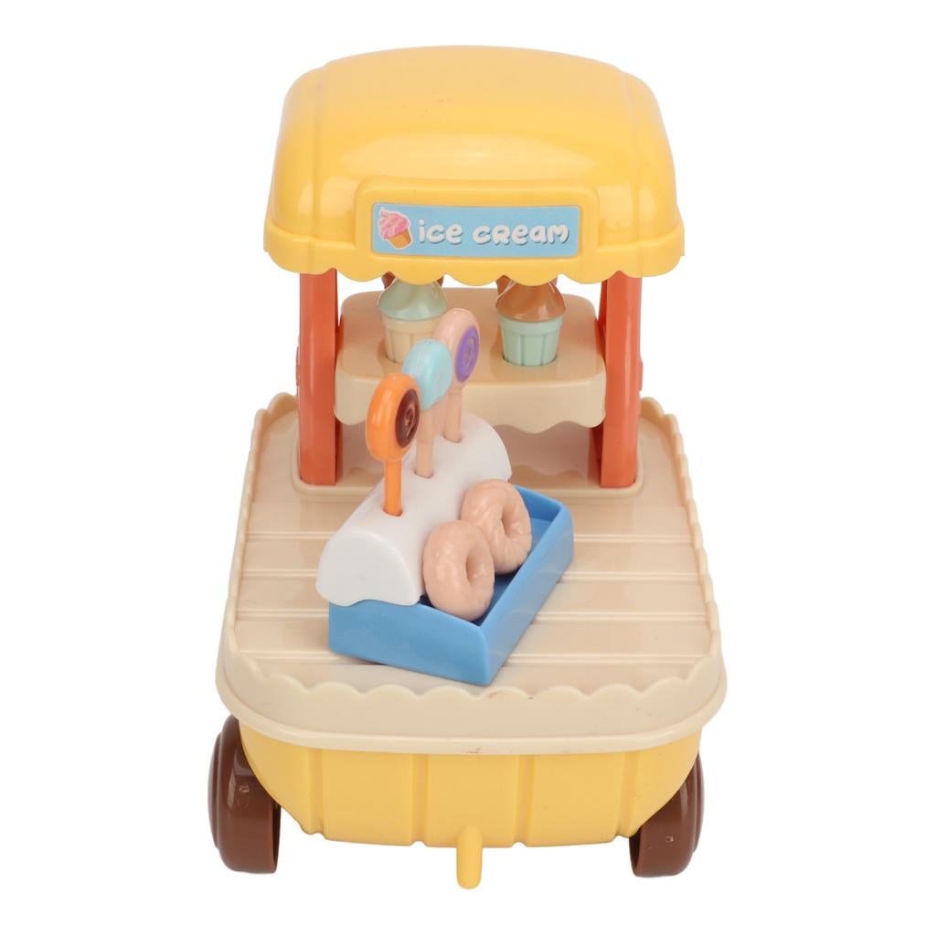 Ice Cream Cart Mini Plastic Rolling Cute Safe Educational Sweet Treats Cart Toy for Gift
