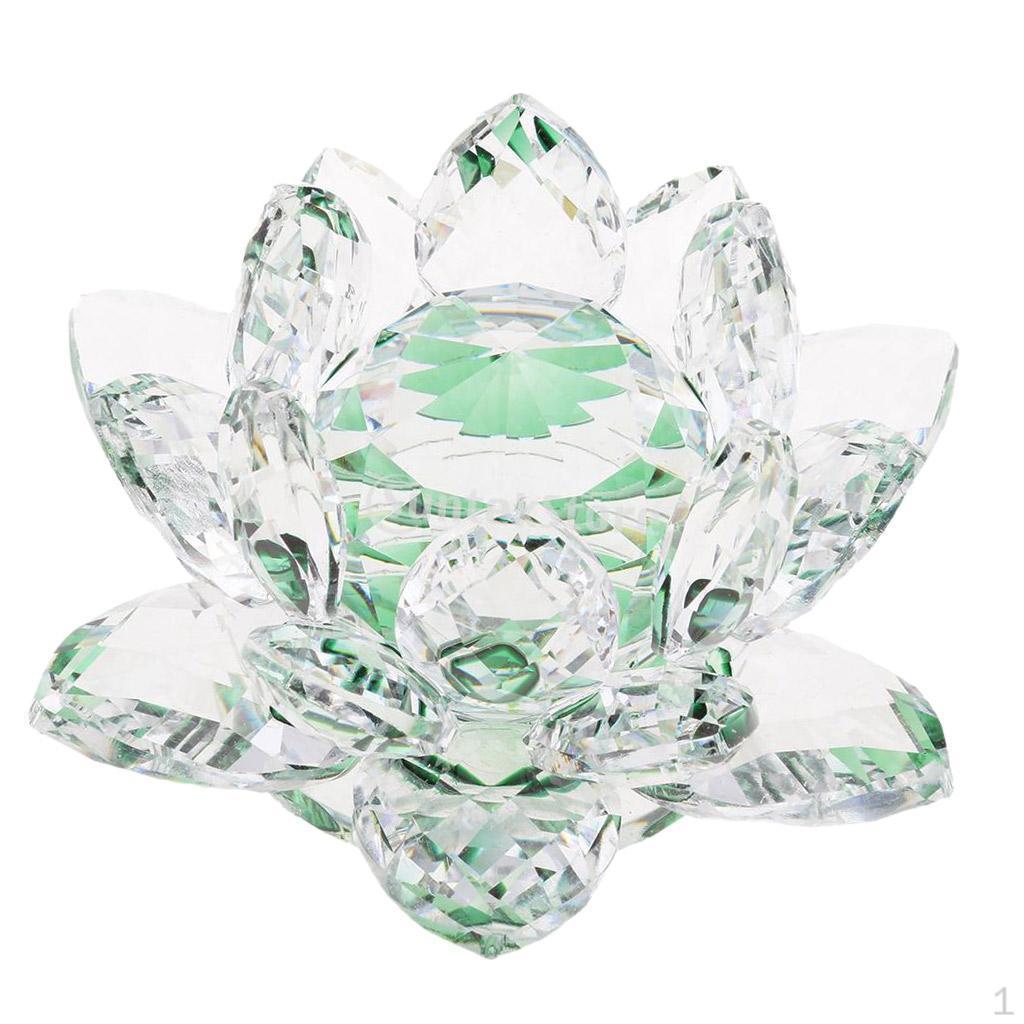 Paperweights Glass Lotus Model Green