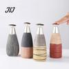 Easy Press Soap Dispenser Ceramic for Bathroom, 350/380ML Hand Bottle with Container Pump, Refillable Liquid Soap, Lotion and Shampoo Kitchen
