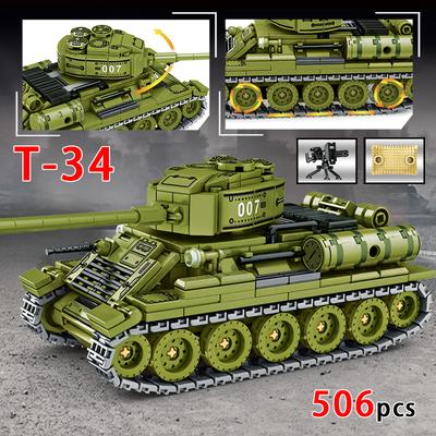 Nuovi Blocchi da Costruzione Militari WW2 Carri Armati T-34 99 Carro Armato da Battaglia Principale Modello Figure di Soldati Mattoncini Giocattoli Educativi Regalo