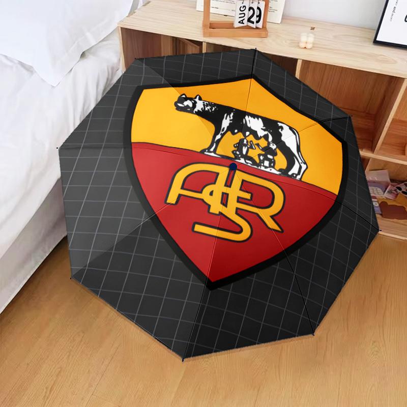1PC Rome Wolf Football club Printed Umbrella Folding umbrella, automatic umbrella 8-Frame for Travel, camping Fan gifts Christmas Gifts