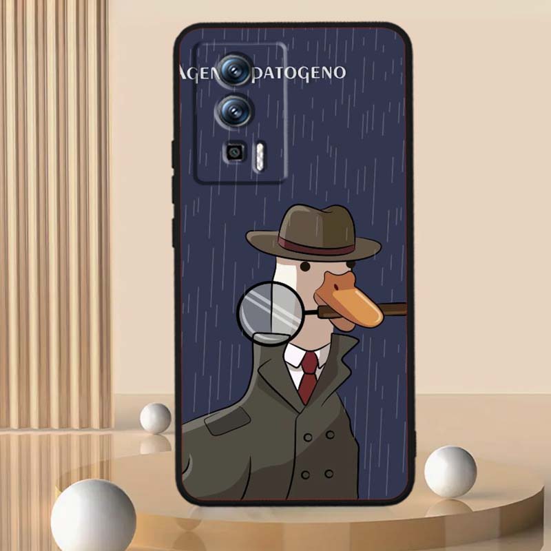 Cartoon Anime Duck Pattern Phone Case For Xiaomi Redmi 12 13C 12C 13 10C 9T A2 9A 9C 7A Note 10S 8T 10 9 8 Pro 4G 5G Black