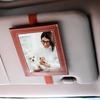 Car Sun Visor Photo Frame 4x6 Faux Leather Picture Holder for Car Displays Your Photographs Both Vertically And Horizontally Car