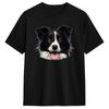 Funny Border Collie Face Portrait Pure Cotton T Shirt For Couple Beach  Y2K TShirts ONeck Harajuku Tees Oversized Clothes