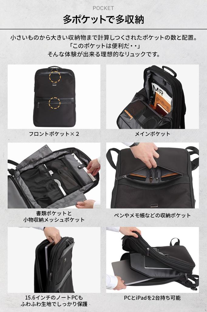 Evoon Slim X Business Backpack for Commuter Fits Laptop Multi-Purpose Men, Water-Repellent, Expandable, Backpack, 15.6-inch