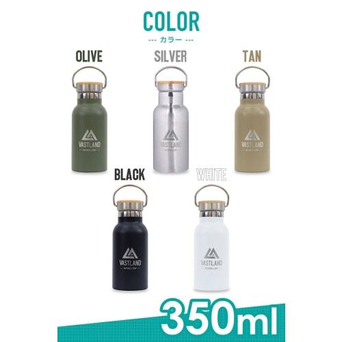 VASTLAND Stainless Steel Water Bottle, 350ml, Mug Bottle, Hot & Cold Insulation, Double Insulated, Silver