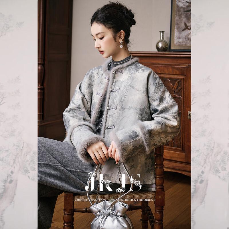 

JK&JS New Chinese Style Jacquard Padded Jacket L