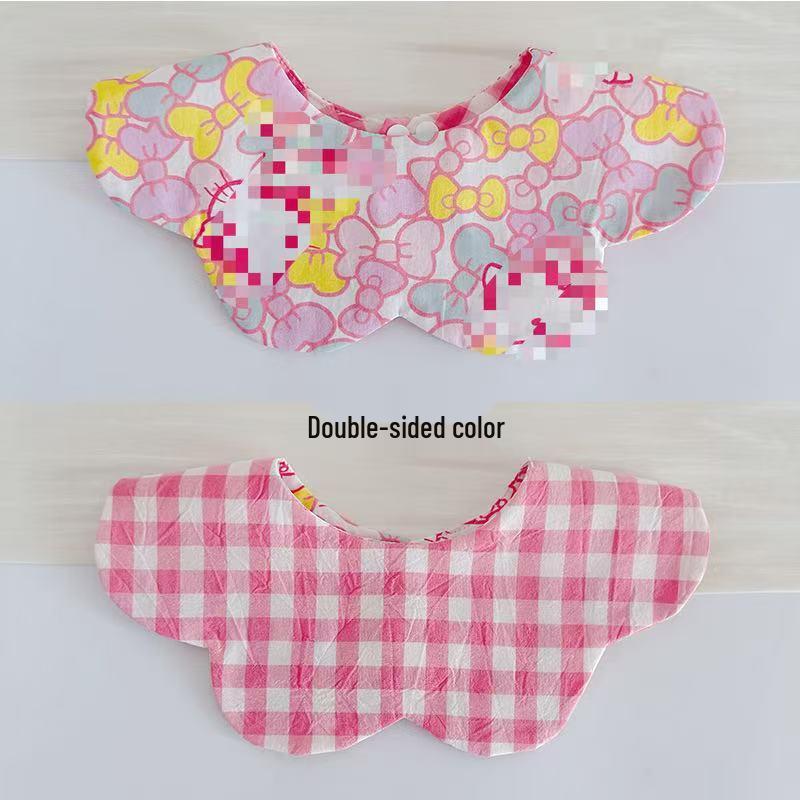 Korean Style Double-Sided Gauze Baby Drool Bib - Newborn Petal Design, Breathable