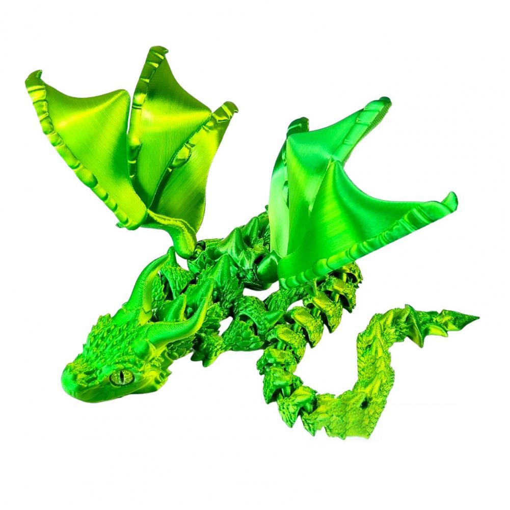 3D Printed Dragon Ornament Stress Relief Articulated Dragon Figurine With Wings Flexible Realistic Dragon Sculpture Home Decor