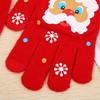 And Autumn Women Knitted Gloves Santa Claus Printed Christmas Kids Mittens Full Fingers Gloves