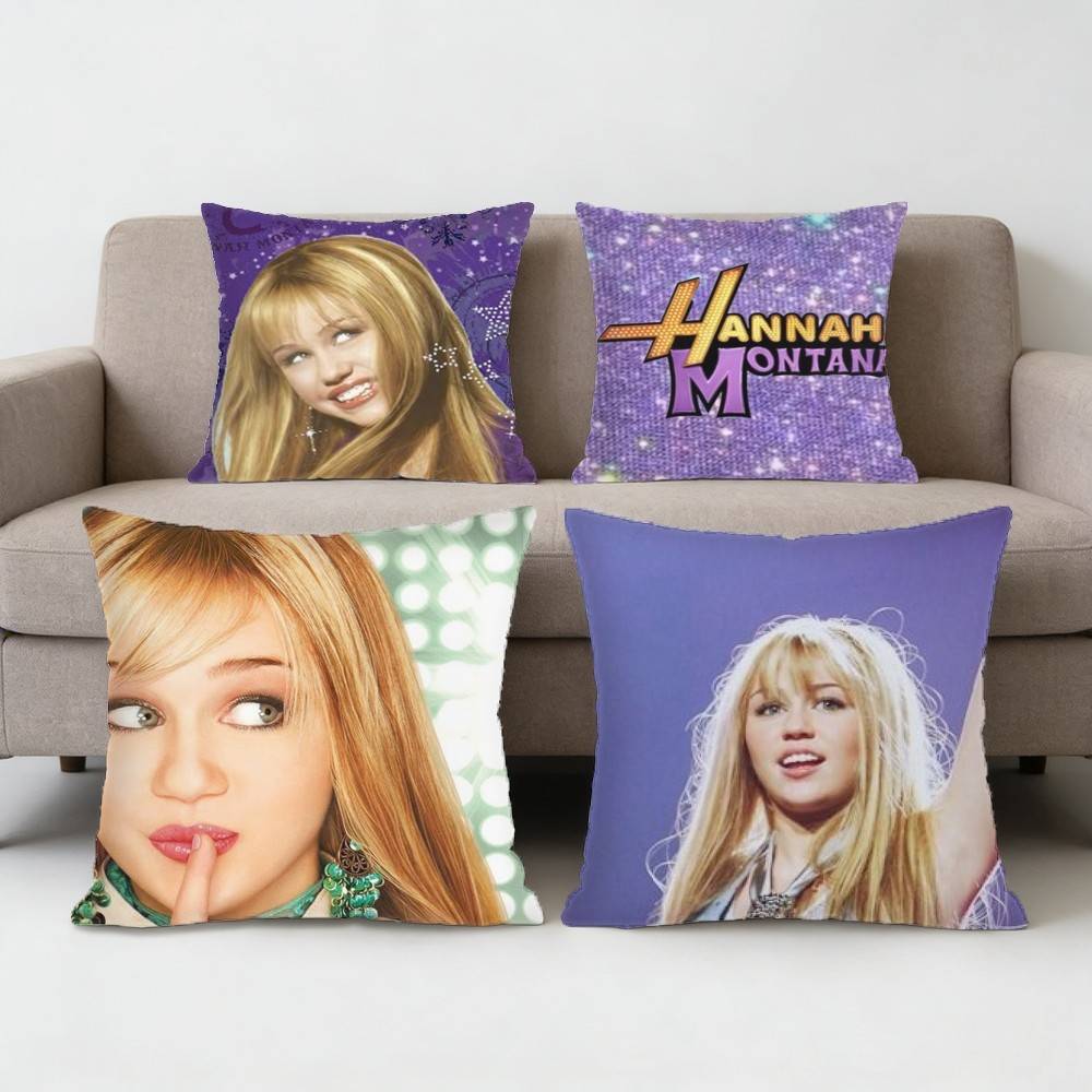 HHannah MMontana Pillow Case Sofa Living Room Bedroom Headboard Backrest Cushion Square Cushion Nap Time