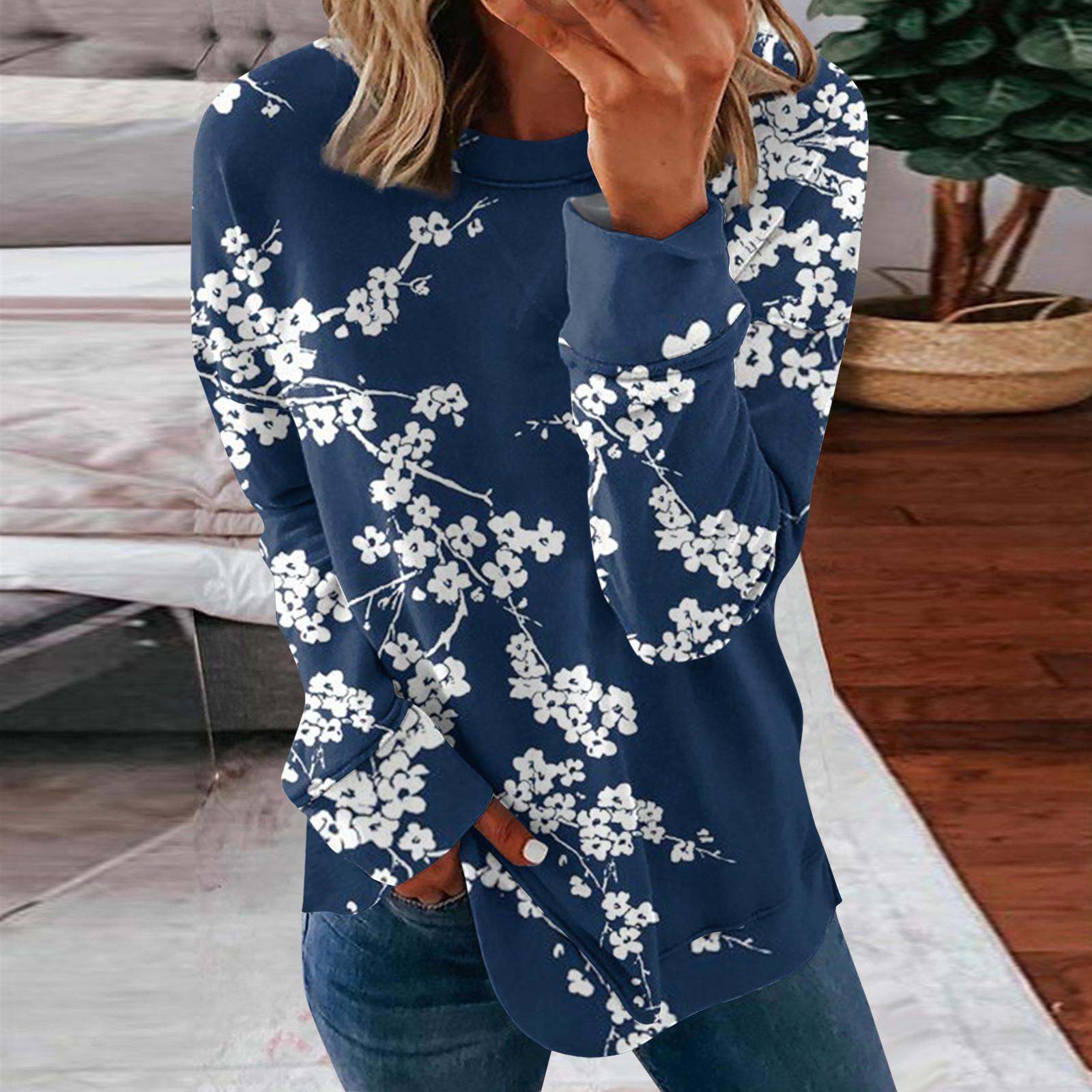 

Women s Round Neck Tops Cotton Shirts Casual Fashion Shirt Tops Women s Casual Long Sleeve Tops XL
