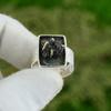 Natural Moldavite Quartz Gemstone Statement Adjustable Ring 925 Sterling Silver