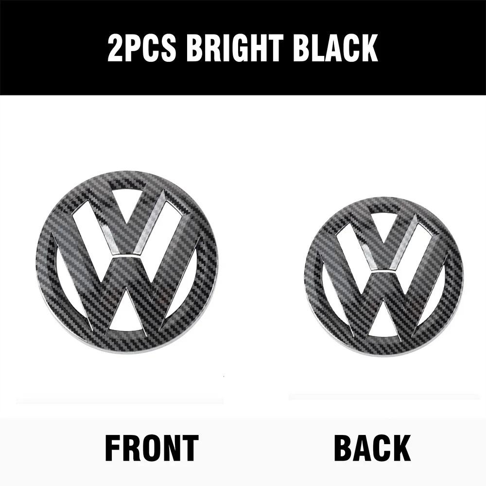 XYZ1 2pcs ABS Car Front Grill Emblem Rear Trunk Badge Logo for Volkswagen VW Golf 5 6 7 7.5 8 MK5 MK6 MK7 MK8 Polo Passat B8 Scirocco