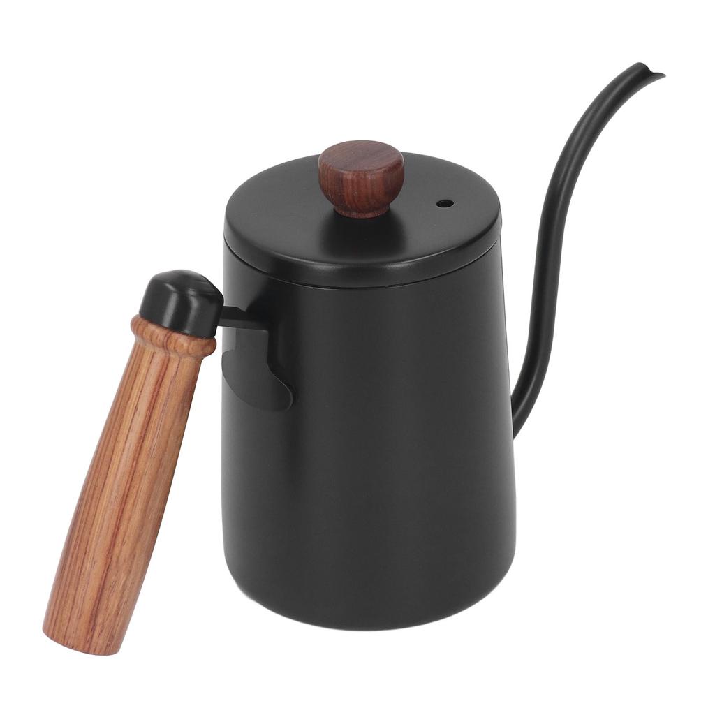 600ml 20oz Pour Over Coffee Kettle Pour Over Kettle Gooseneck Spout Coffee Tea Pot with Wood Handle