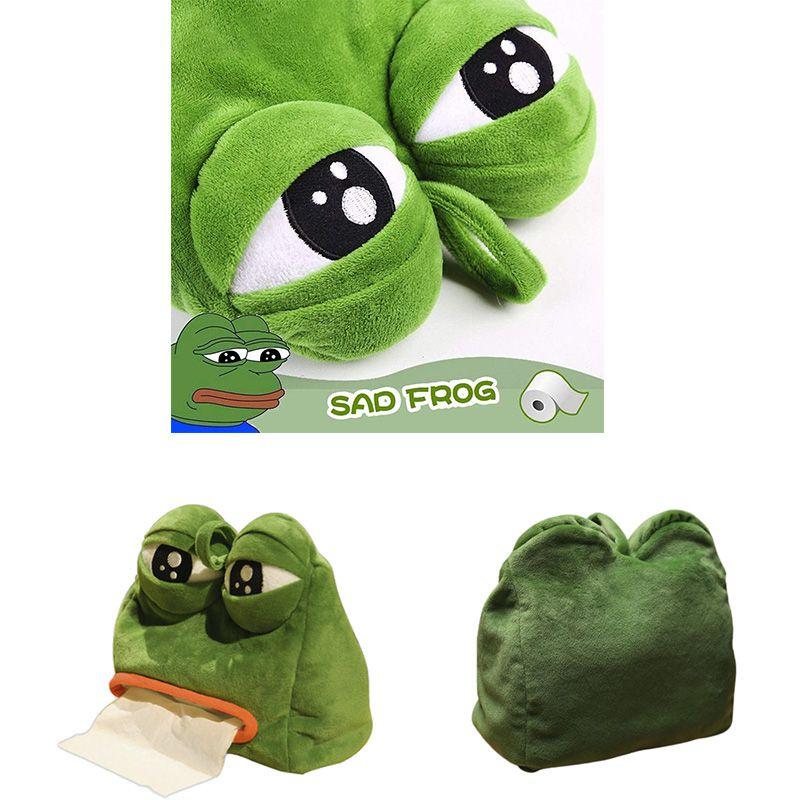 Frog Pepe Sad Creative Home Dustproof Sculpting Tissue Storage Box Napkin Holder