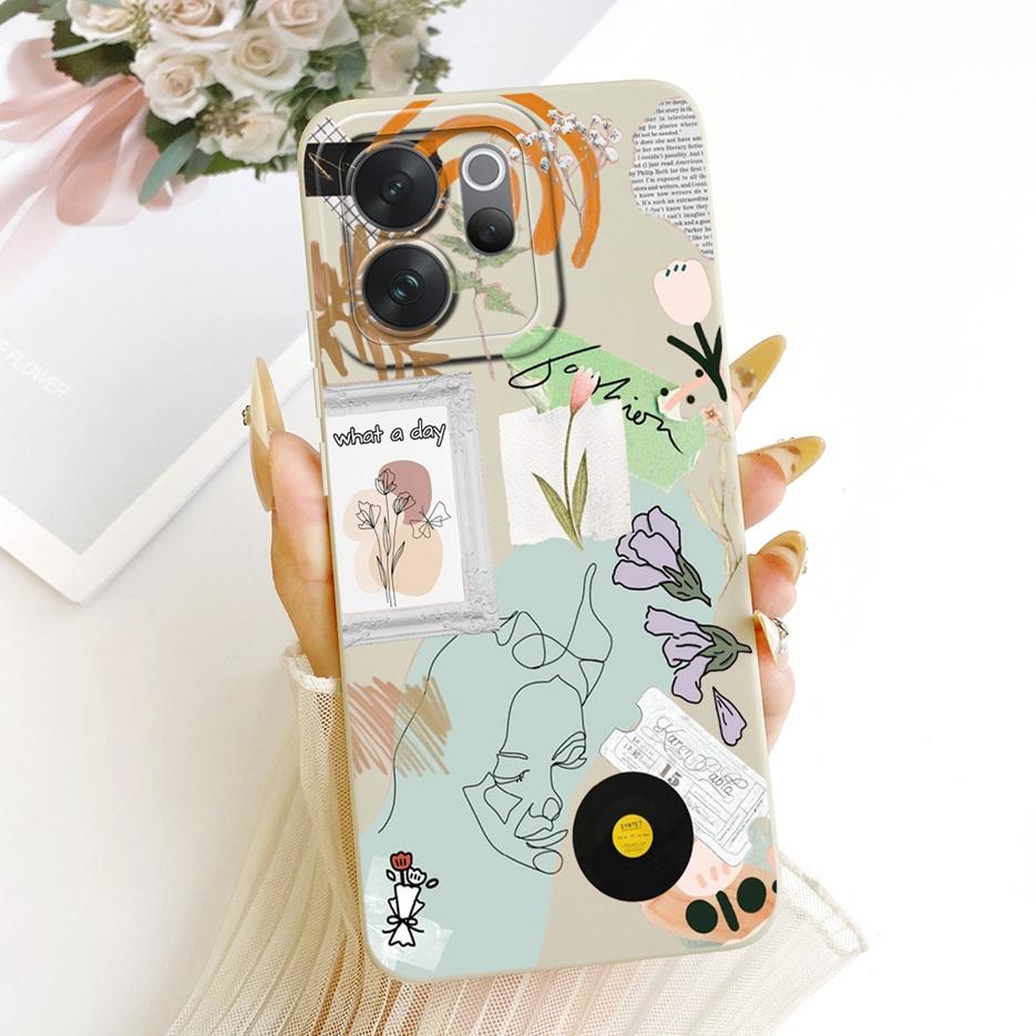 For Vivo V70 5G Case V2538 Luxury Art Painted Cover Soft Silicone Case For Vivo V70 Elite V2548 V 70 VivoV70 FE V70FE V2550 Bags