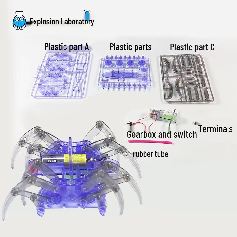 DIY Spider Robot Kit: Handmade Mechanical STEM Toy for Science Experiments