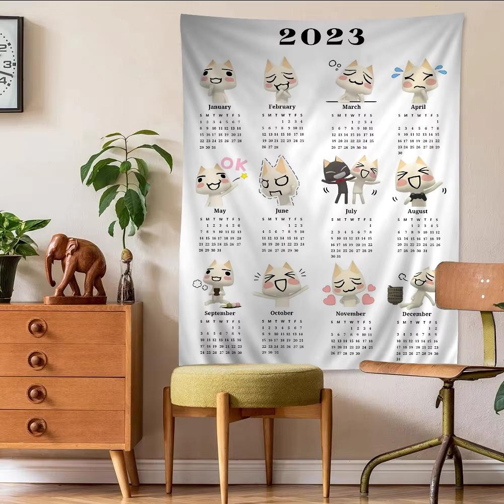 Inoue Toro Cute Cat Anime Tapestry Hanging Tarot Hippie Wall Rugs Dorm Wall Hanging Sheets Exquisite Workmanship Tapestry