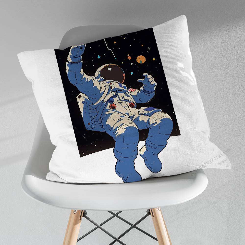 Cool Cartoon Art Astronaut Pillow Case For 30x30cm45x45cm55x55cm For Home Bedroom Decoration And Protector
