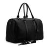 Sac en cuir PU Sac de voyage neutre Design tricoté Sac à main d'affaires Grand sac Sac à bandoulière Sac de voyage à courte distance pour les voyages d'affaires