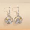 Charm Female Mushroom Moon Drop Earrings Cute Trendy Bridal Silver Color Dangle Wedding Jewelry For Women