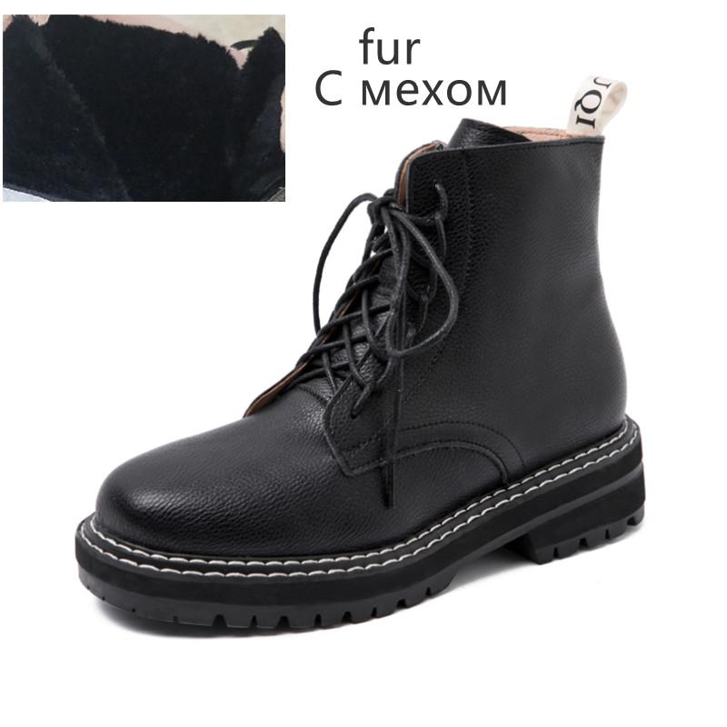 Fashion AIYUQI Women Shoes Boots Ankle 2025 Autumn British Wind Genuine Leather Thick With Fur Ladies Short Boots Motorcycle Ankle