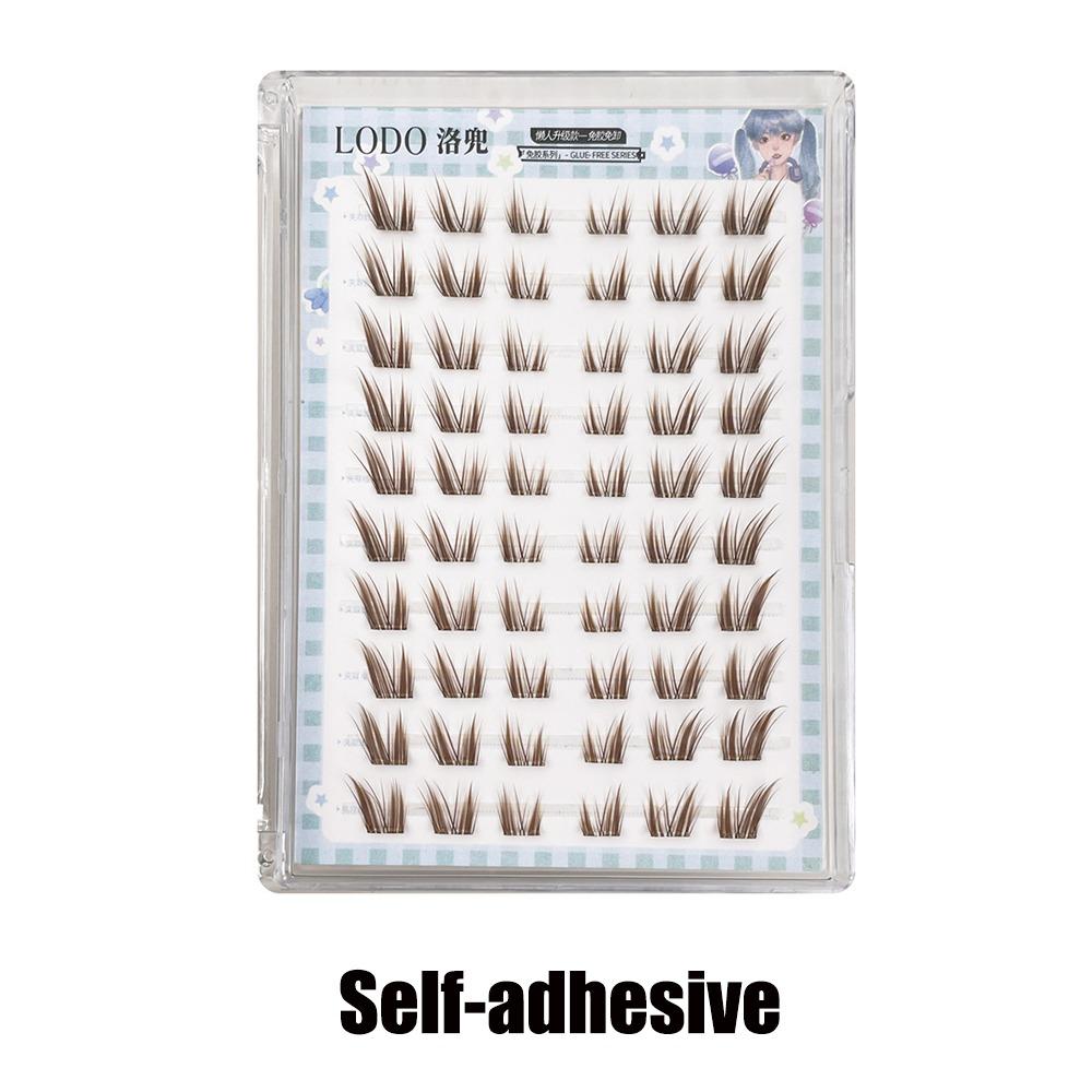 DIY Brown Lash Clusters Cat Eye Style Individual Lashes Women Eye Lashes  Eyelash Extension